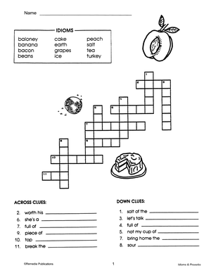 Crossword Puzzles: Idioms & Proverbs Gr. 3-6