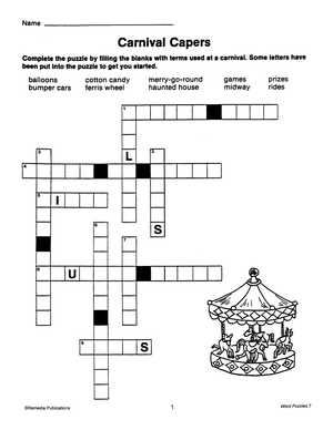 Crossword Puzzles: Categories Gr. 3-6