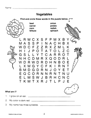 Word Search Puzzles: Riddles Gr. 2-3