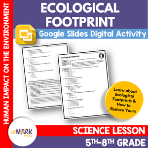 Ecological Footprint Google Slide & Printable Lesson Grades 5-8 Distance Learning