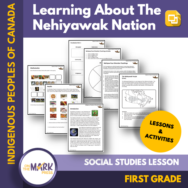 Learning About the Nehiyawak Nation Grade 1 Google Slides & Printables Distance Learning