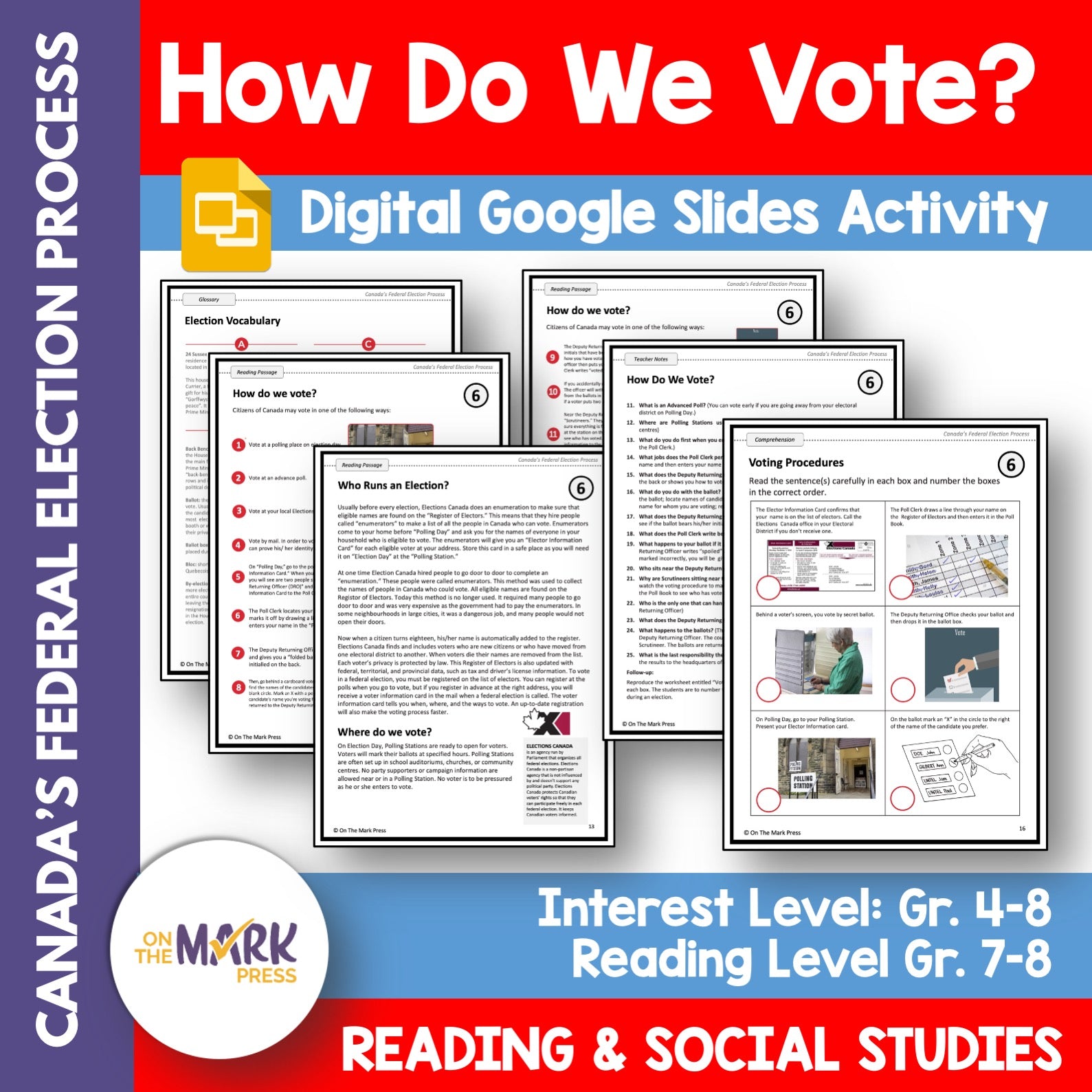 How do we vote? Google Slides & Printables! Interest Level Gr. 4-8, Reading Level Gr. 7-8