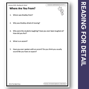 Where Are You From? A Social Studies CDN Reading Comp. Google Slides Gr. 3-4