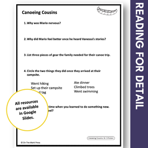 Canoeing Cousins: A CDN Social Studies/Reading Comp Google Slide Lesson Gr. 3-4