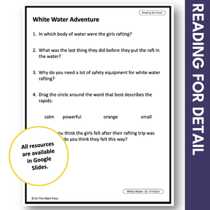 White Water Adventures - A Social Studies & Reading Google Slides & Printables Gr. 3-4