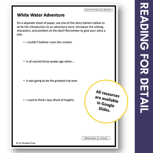 White Water Adventures - A Social Studies & Reading Google Slides & Printables Gr. 3-4