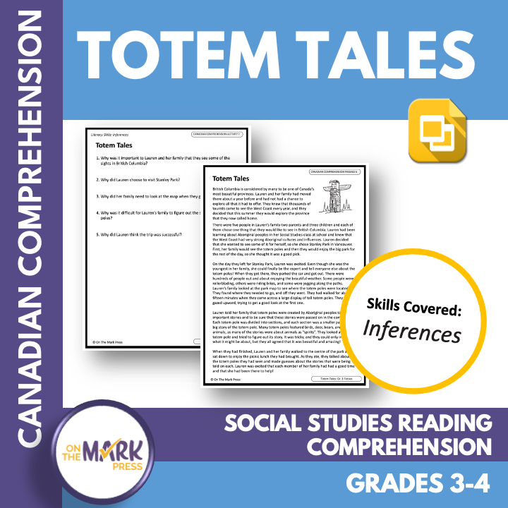 Totem Tales: A Canadian Social Studies Reading Lesson Gr. 3-4 Google Slides