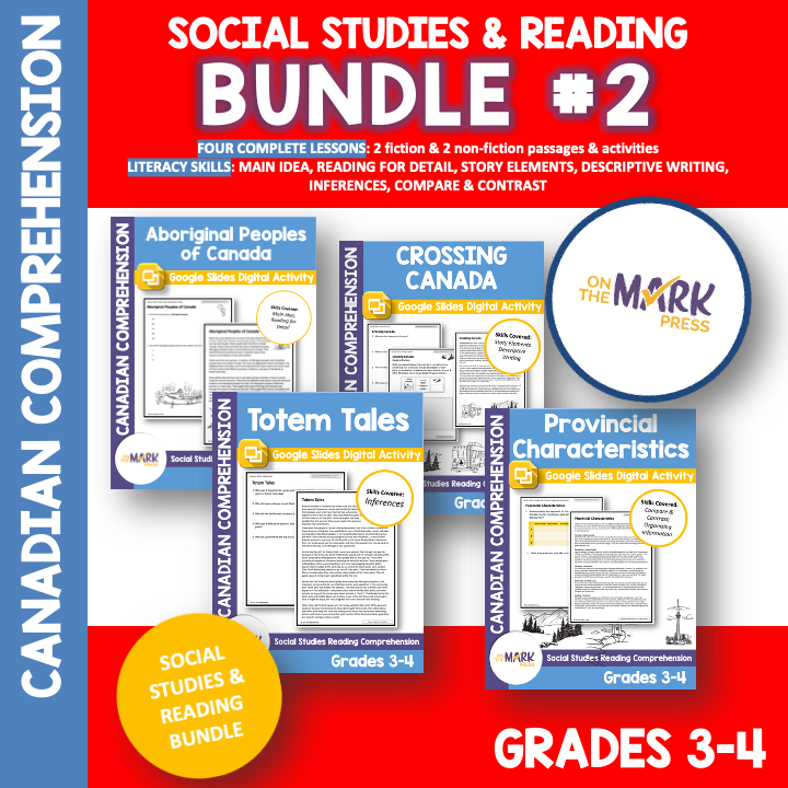 Aboriginal Peoples, Provincial Characteristics & More, Google Slides Gr 3-4 Bundle