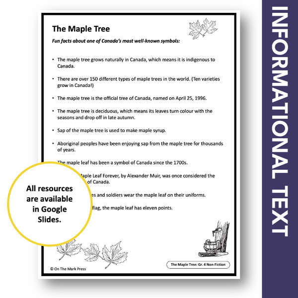 The Maple Tree: A CDN Social Studies Reading Lesson Grades 3-4 Google