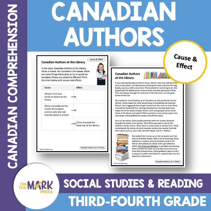 Canadian Authors at the Library: A Social Studies Reading Google Slide Lesson Gr. 3-4
