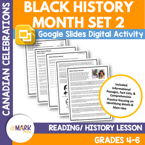 Black History Month Reading/History Lesson Google Slides Grades 4-6