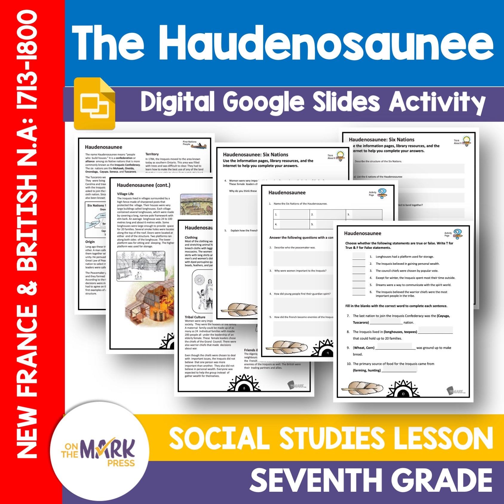 The Haudenosaunee Grade 7 Google Slides Lesson & Printables