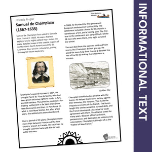 Samuel de Champlain Grade 7 Google Slides Lesson & Printables