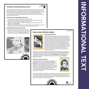 Nova Scotia & It's Political Leaders from 1800-1850 Grade 7 Google Slides Lesson & Printables