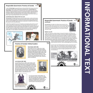The Province of Canada & It's Political Leaders from 1800-1850 Grade 7 Google Slides Lesson & Printables