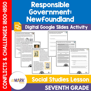 Newfoundland & It's Political Leaders from 1800-1850 Grade 7 Google Slides Lesson & Printables