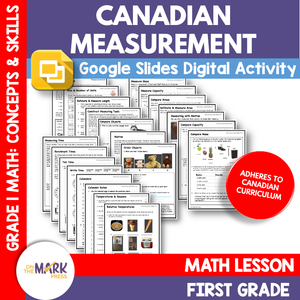 Canadian Measurement Grade 1 Google Slides & Printables