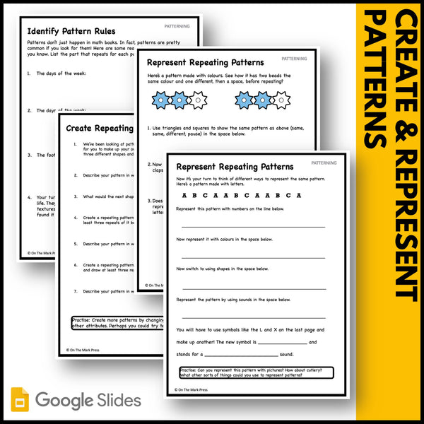 Canadian Patterning Grade 1 Google Slides & Printables