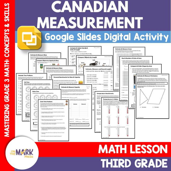 Canadian Measurement Grade 3 Google Slides & Printables