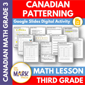 Canadian Patterning Grade 3 Google Slides & Printables
