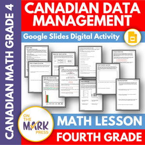Canadian Data Management Grade 4 Google Slides & Printables