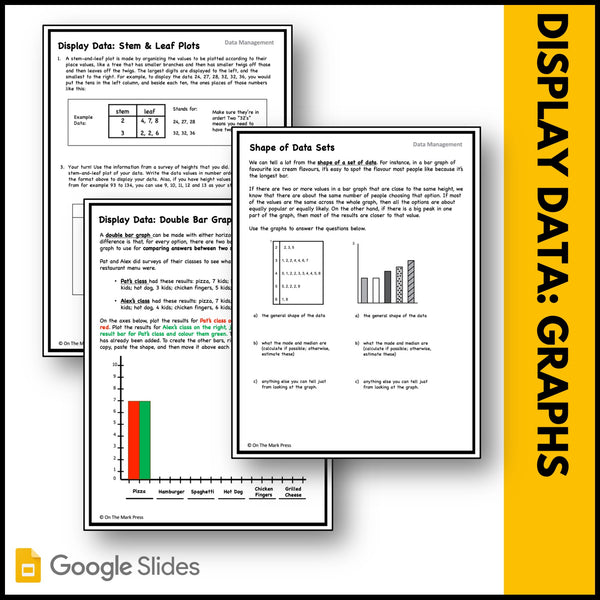 Canadian Data Management Grade 4 Google Slides & Printables