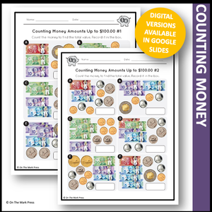Counting Canadian Money Amounts Up to $100.00 Grade 4 Google Slides & Printables