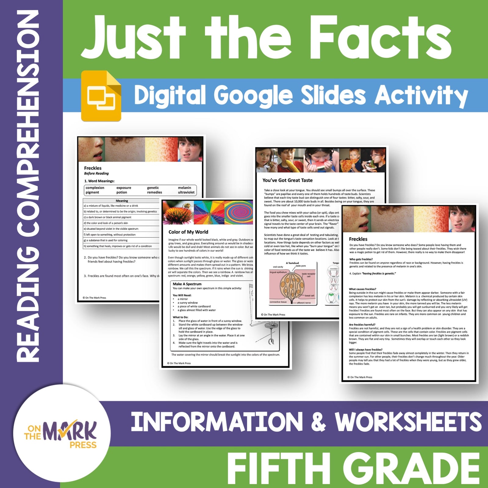 Just the Facts: Non-Fiction Reading Grade 5 Digital Google Slides Activities