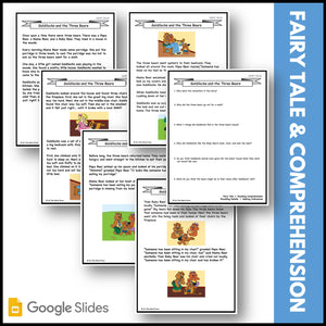 Goldilocks and the Three Bears Gr. 1-3 Google Slides & Printables