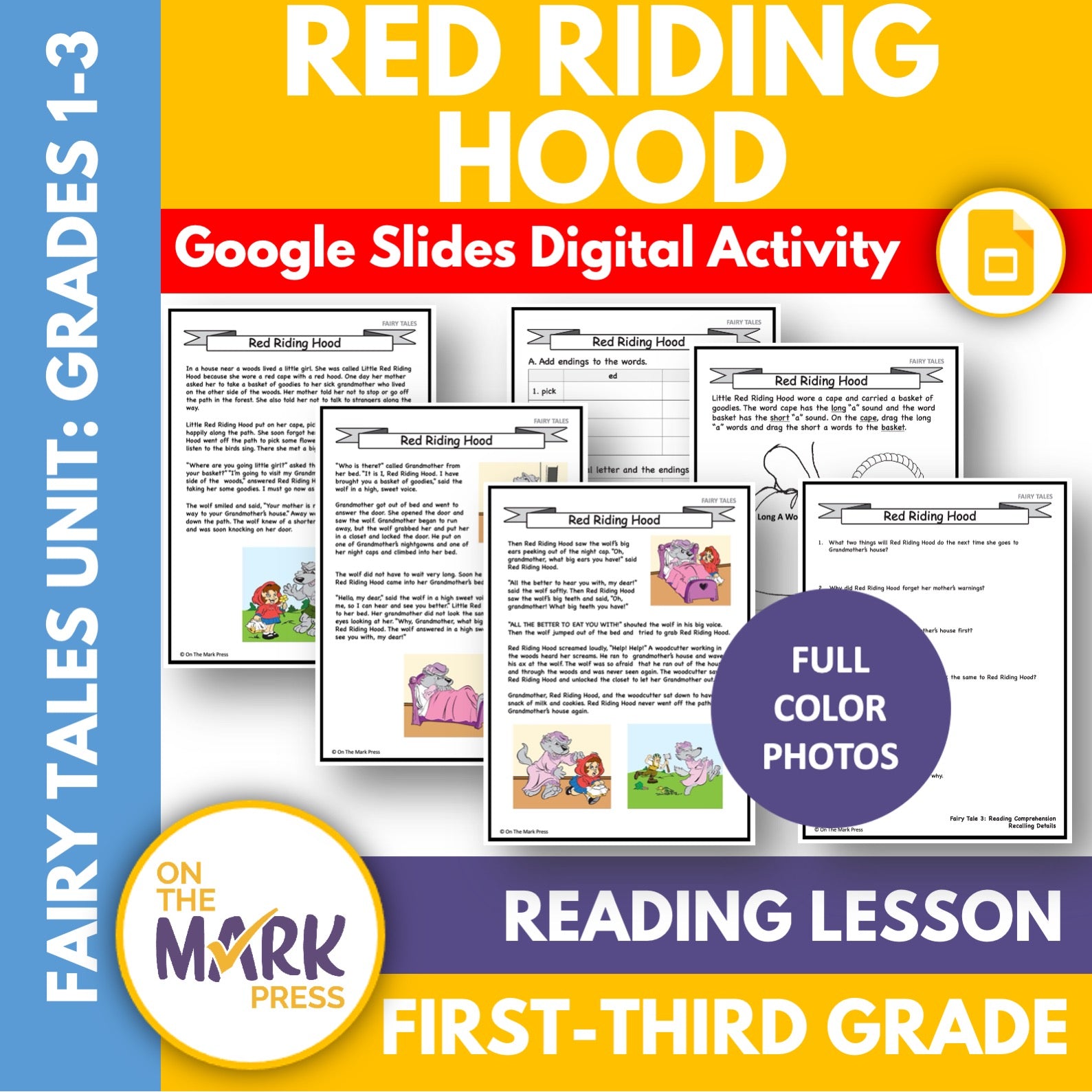 Little Red Riding Hood Gr. 1-3 Google Slides & Printables