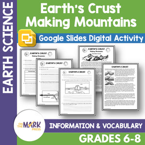 Earth's Crust Making Mountains Grades 6-8 Google Slides & Printables
