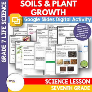 Soils & Plant Growth Lesson, Google Slides & Printables Grade 7 Distance Learning