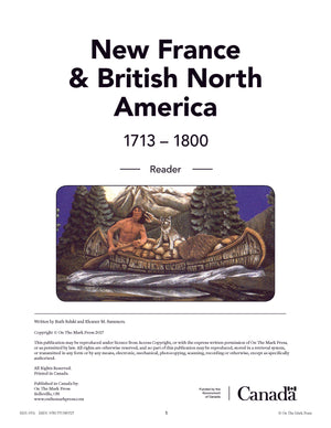 New France & British North America 1713-1800 Grades 7: 10/pk Readers