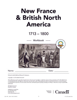 New France & British North America 1713-1800 Grades 7: 10/pk workbooks