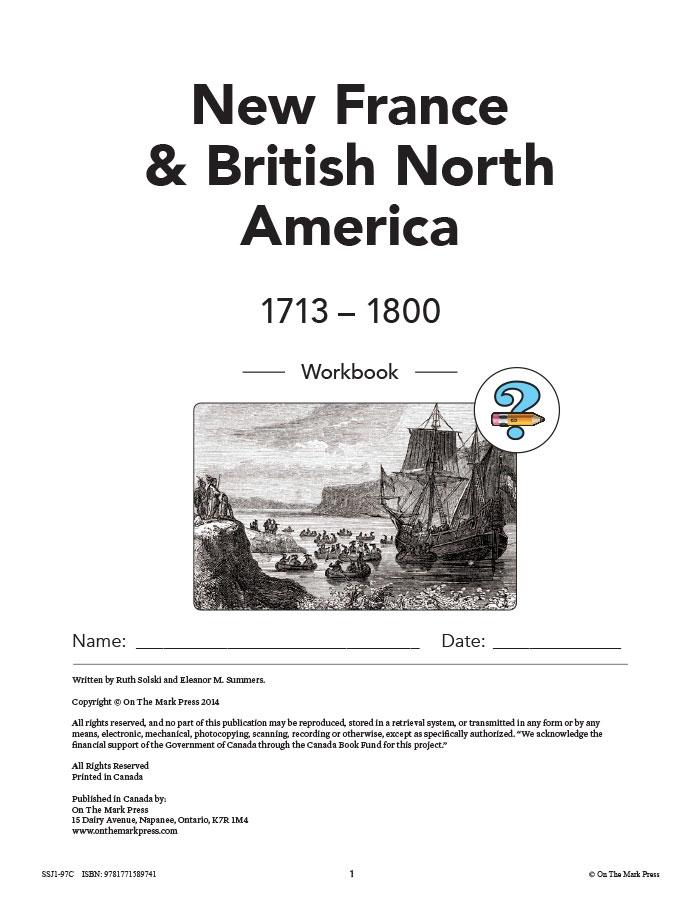 New France & British North America 1713-1800 Grades 7: 10/pk HI/LO workbooks