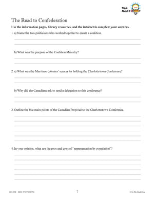 Creating Canada 1850-1890 Grade 8 - 10/pk workbooks