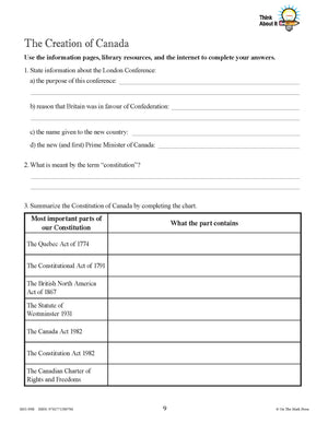 Creating Canada 1850-1890 Grade 8 - 10/pk workbooks