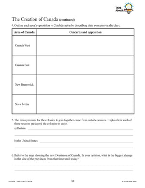 Creating Canada 1850-1890 Grade 8 - 10/pk workbooks