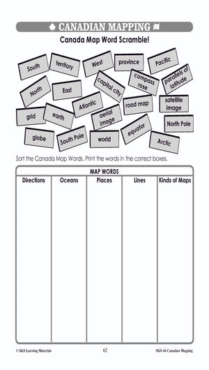 Map Vocabulary Worksheets Grades 1-2