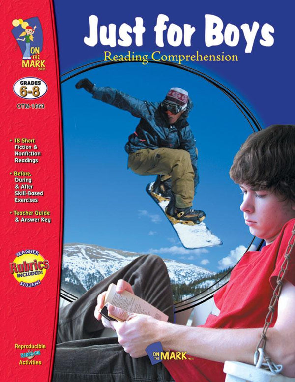 Just for Boys Grades 6-8 Fiction & Nonfiction Reading Comprehension