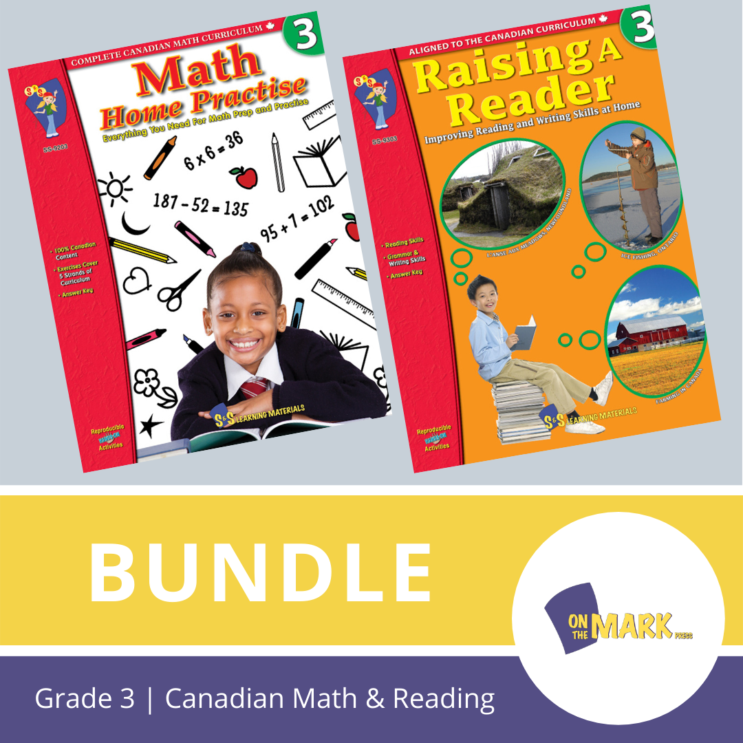 Grade 3 Canadian Math & Reading Practise Bundle!