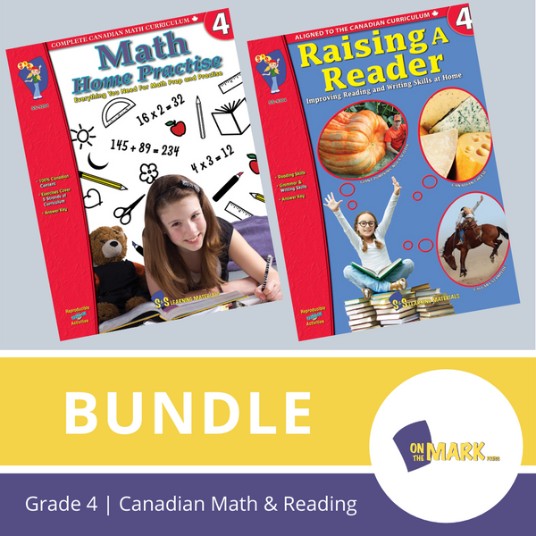 Grad 4 Reading Math Grade 4 Canadian Math & Reading Practise Bundle!