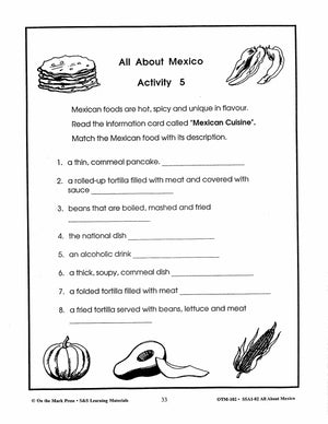 All About Mexico Grades 4-6