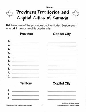 Exploring Canada Grades 1-3