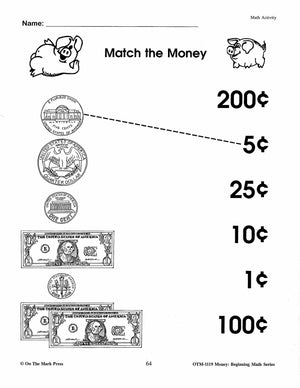 Money: Beginning Math Using American Currency Grades 1-3
