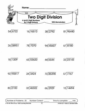 Division Drills Grades 4-6