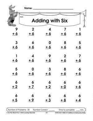 Addition & Subtraction Drills Bundle! Grades 1-3
