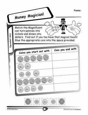 Let's Go Shopping with US Currency using real- life scenarios Grades K-3