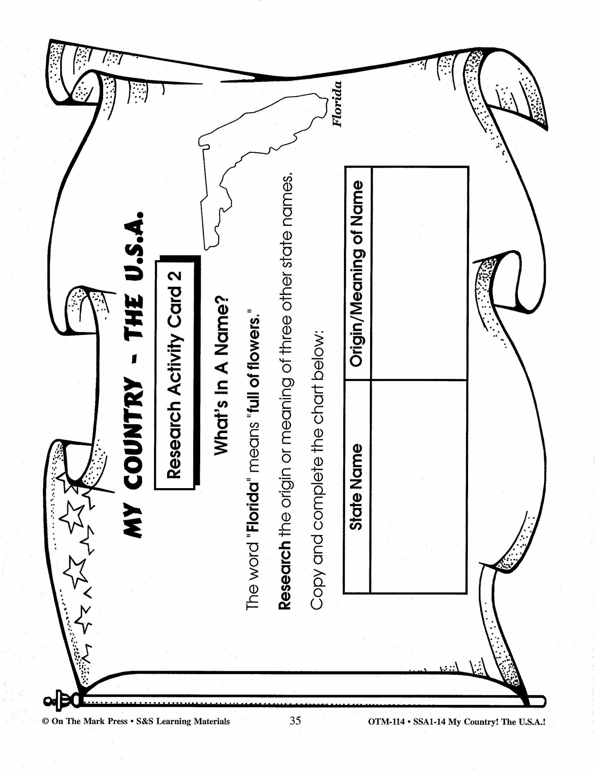 My Country, the USA! Grades 2-4