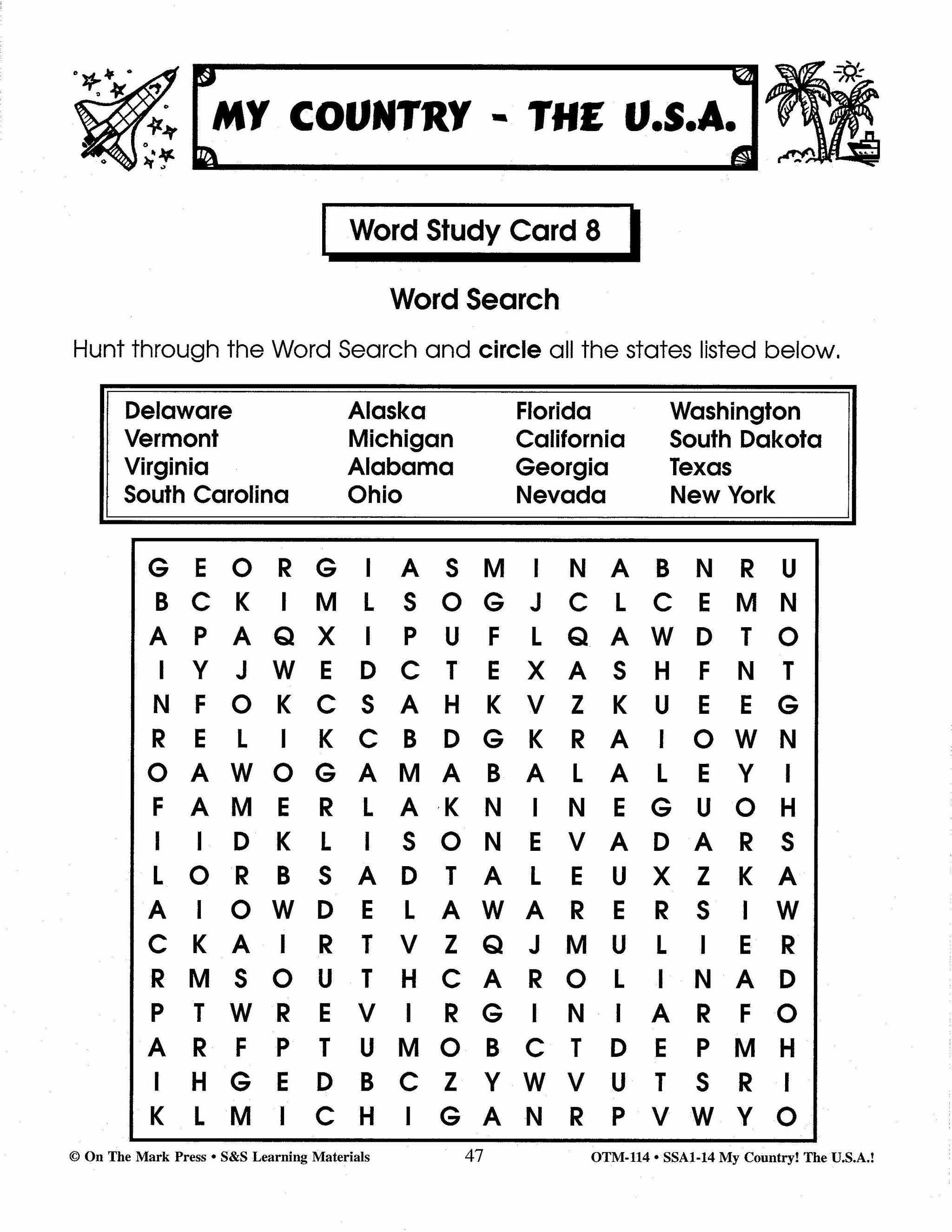 My Country, the USA! Grades 2-4